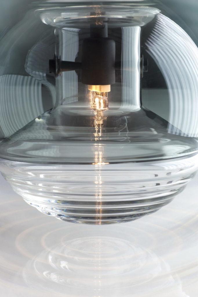 Glass pendant lamp in a contemporary style | Flask by Tom Dixon
