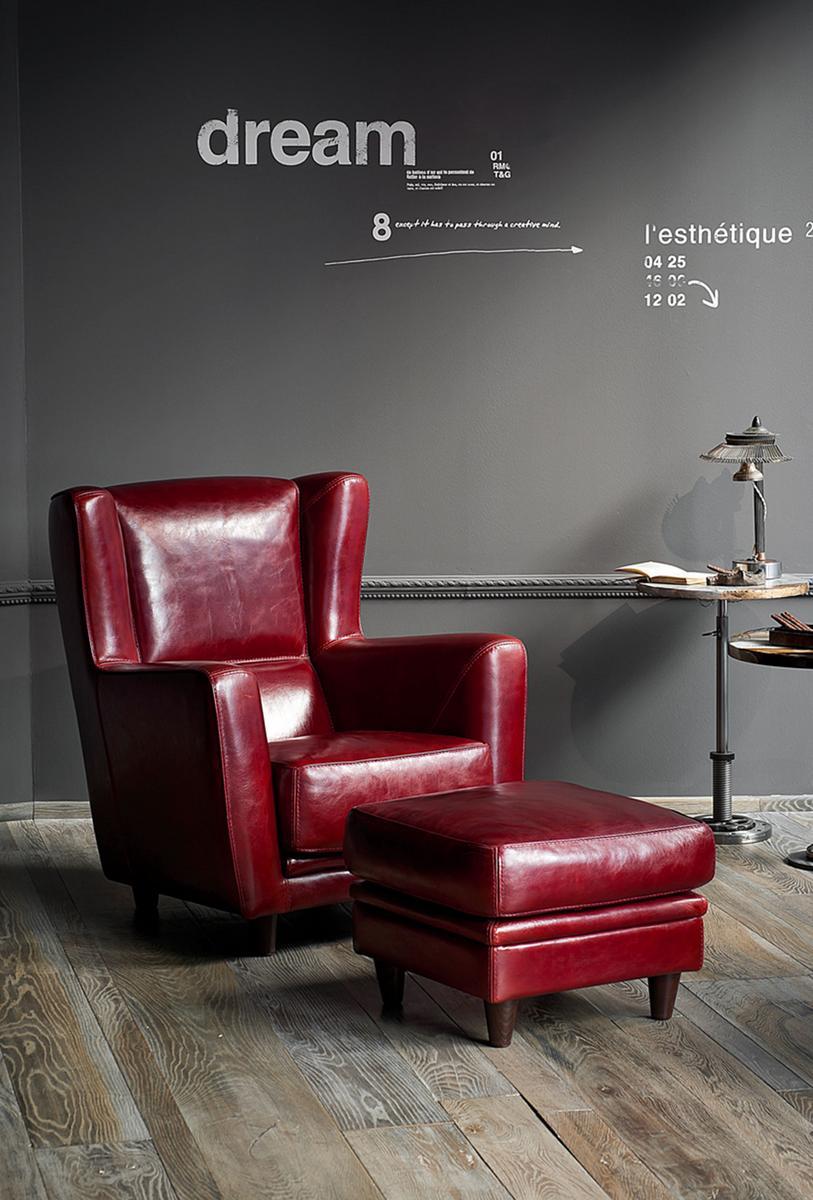 Leather armchair | Bergère by Baxter