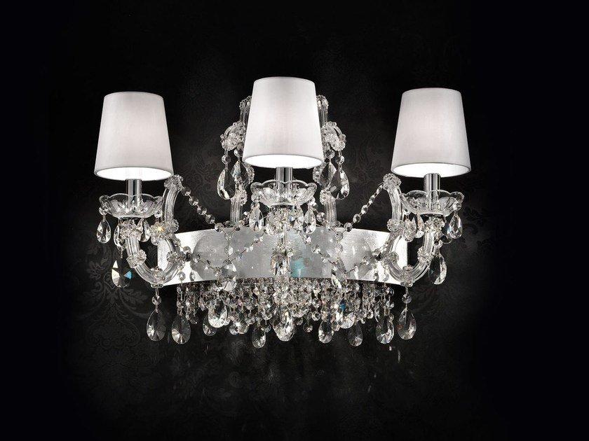 Incandescent chrome plated wall light with crystals | Maria Teresa Ve 921 A3+1 by Masiero