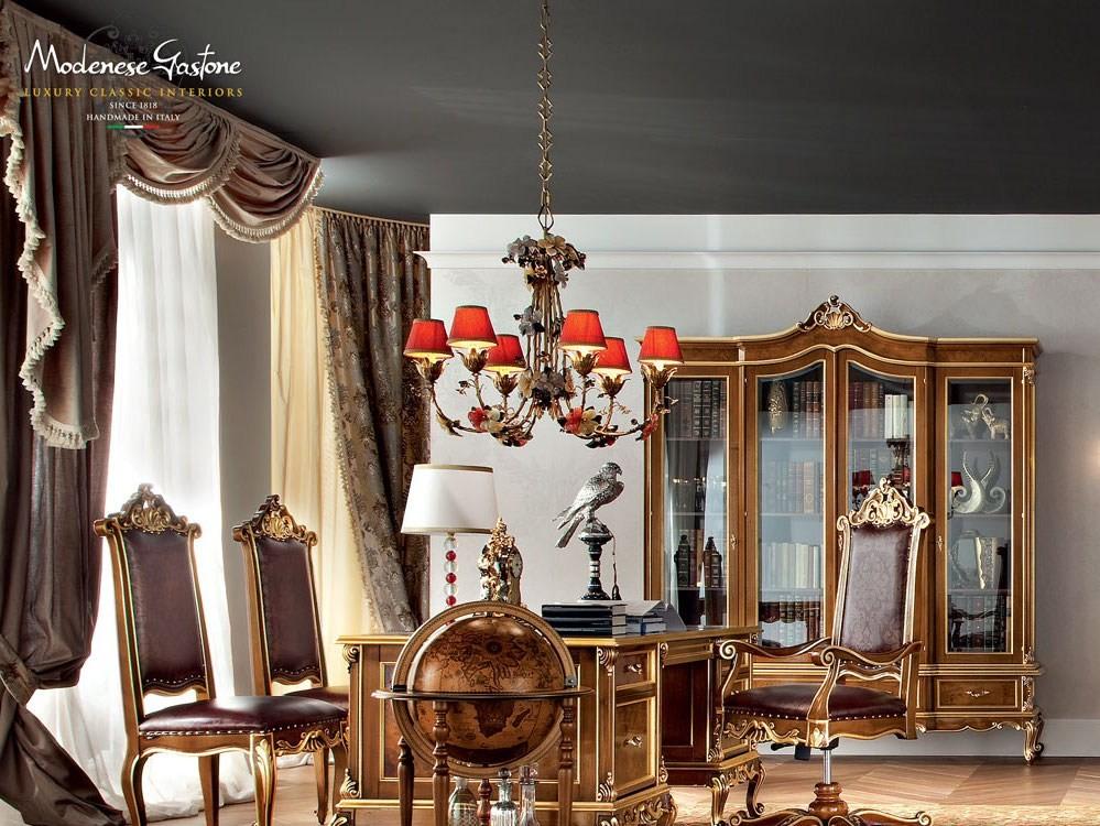 Solid wood bookcase with drawers | 12301 by Modenese Gastone