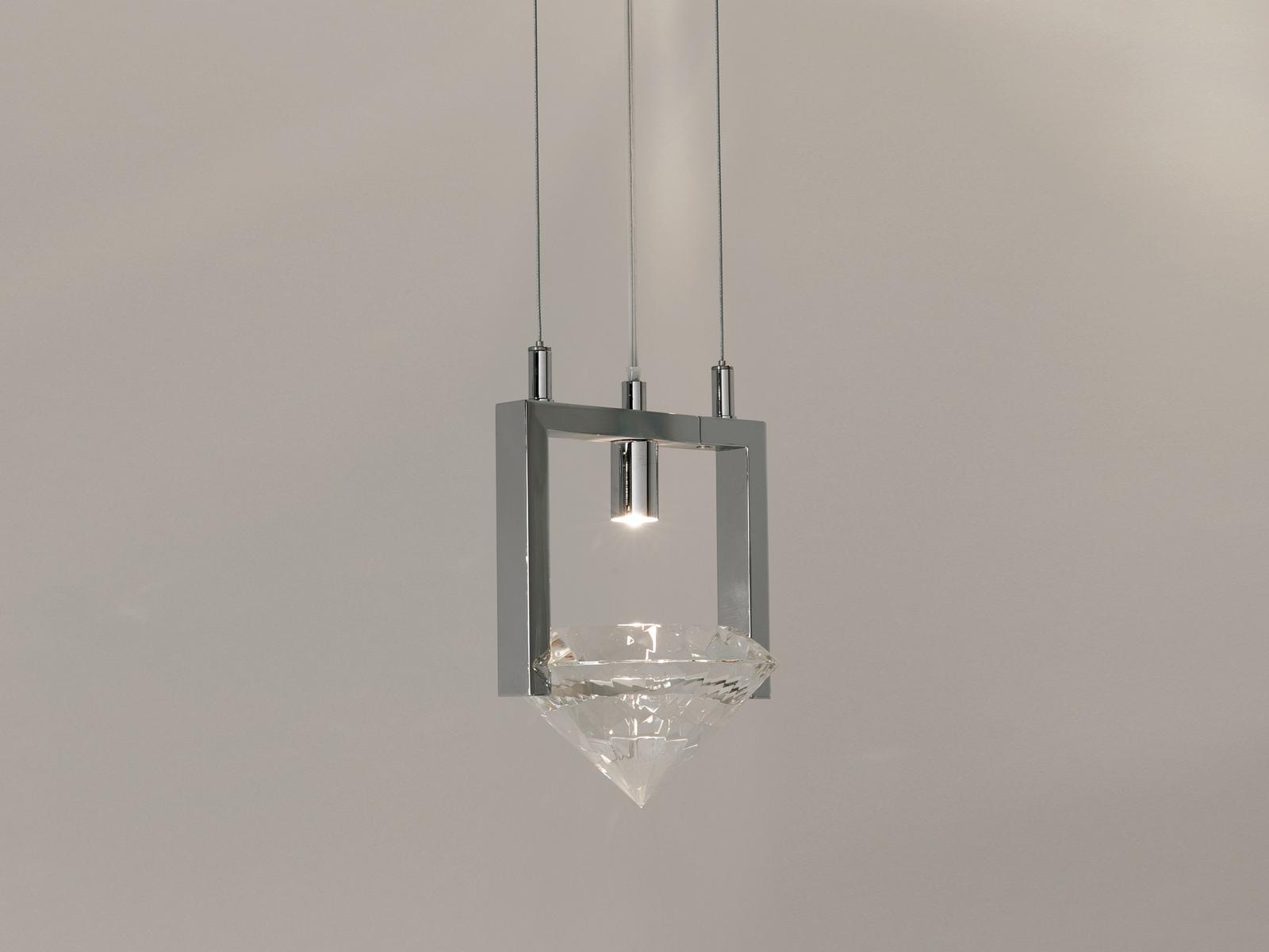 Direct light metal pendant lamp with crystals | Elements Of Love H1 by Ilfari