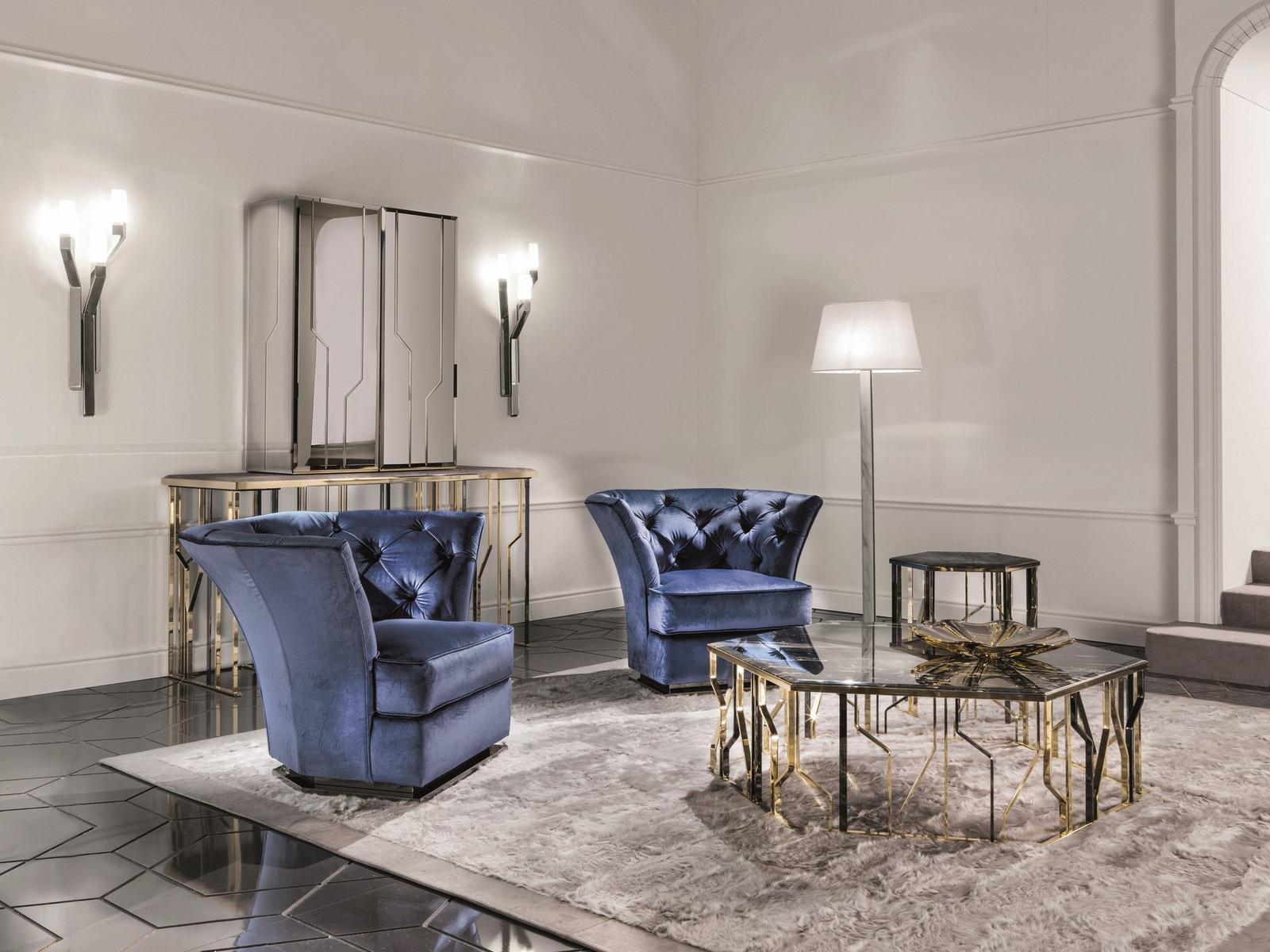 Nabuk armchair | Saki by Longhi