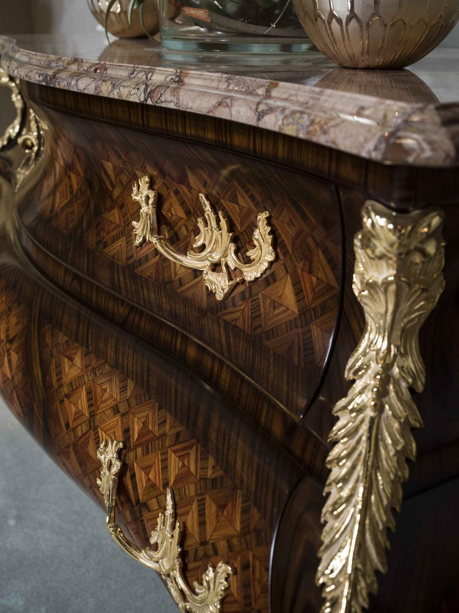 5836 Rectangular wooden console table with drawers