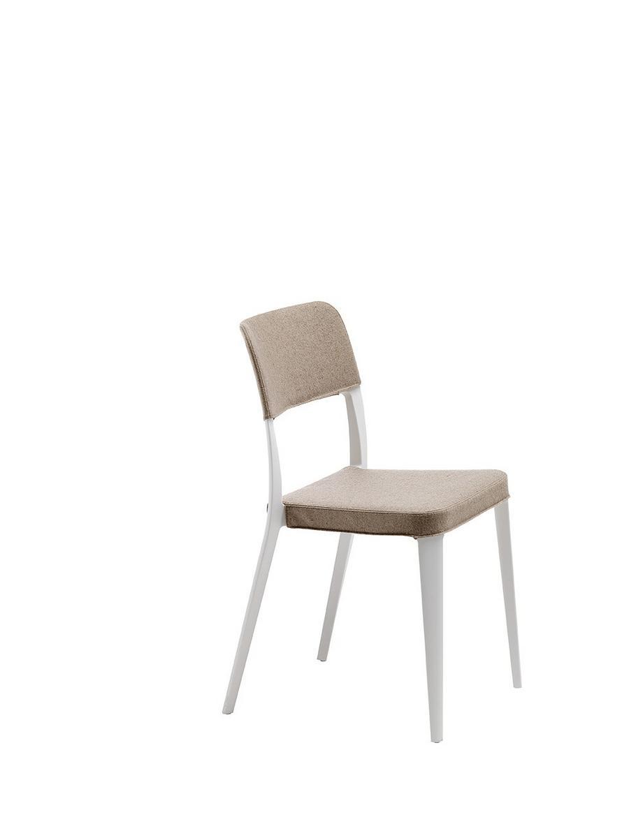 Contemporary style stackable plastic restaurant chair with removable cover | Nenè S-ts by Midj