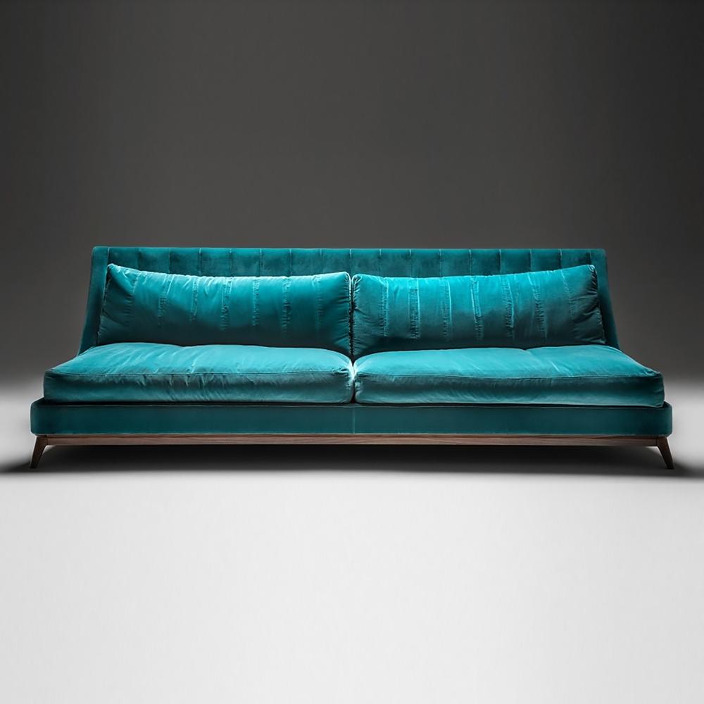 Curved velvet sofa | Galatea by Annibale Colombo