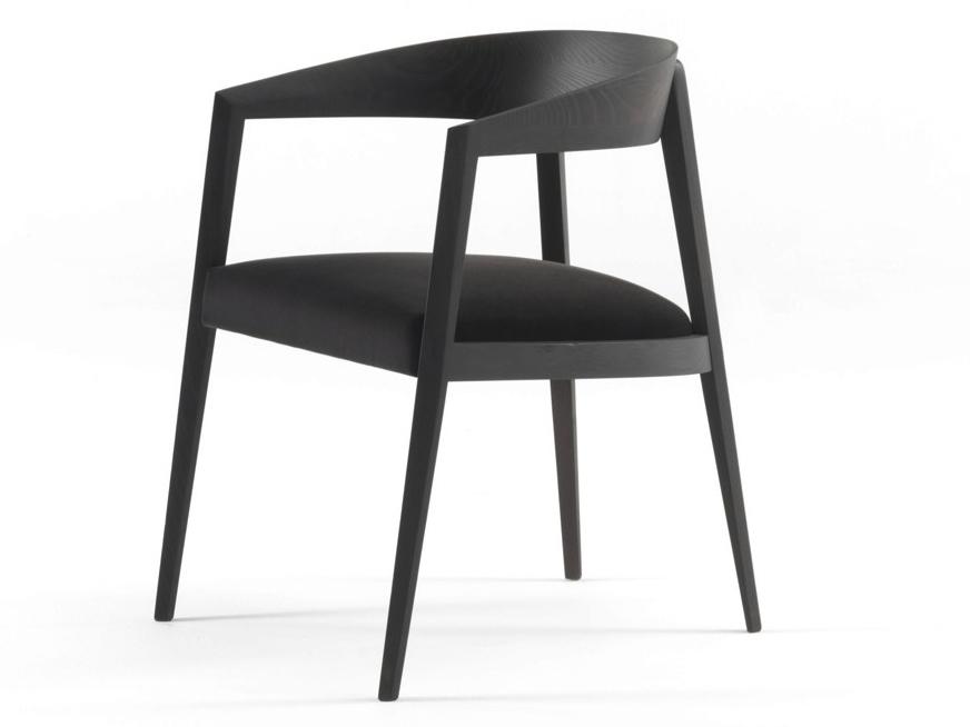 Wooden easy chair with armrests | Lizzye by Frigerio