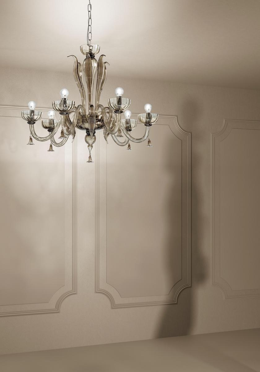 Glass chandelier | Foscari by Sylcom