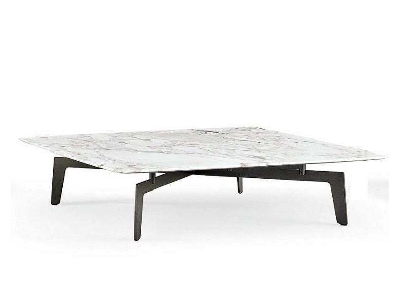Square marble coffee table | Tribeca by Poliform