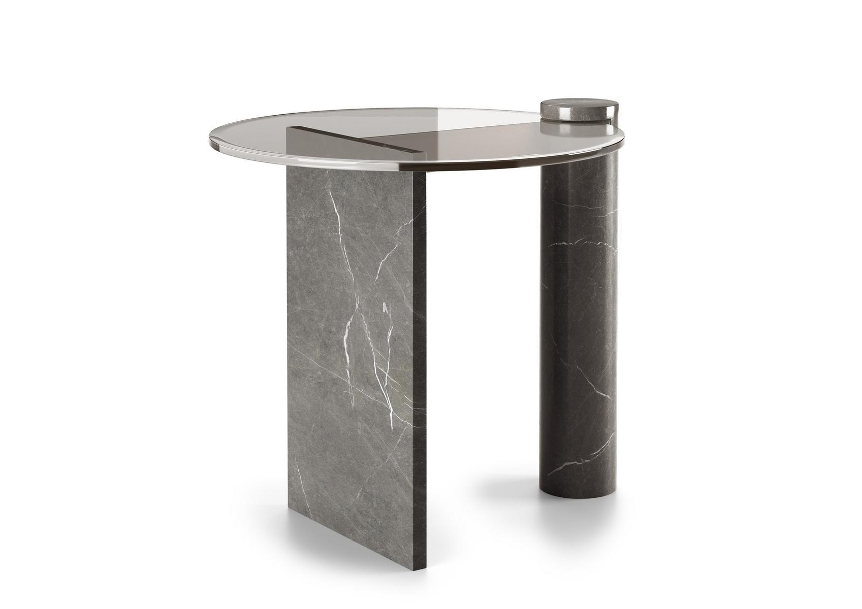 Round tempered glass coffee table | Frost by Natuzzi Italia