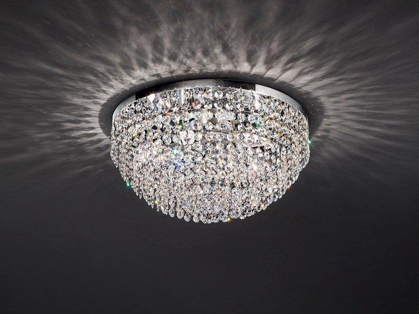 Incandescent metal ceiling lamp with crystals | Impero & Deco Ve 836 by Masiero