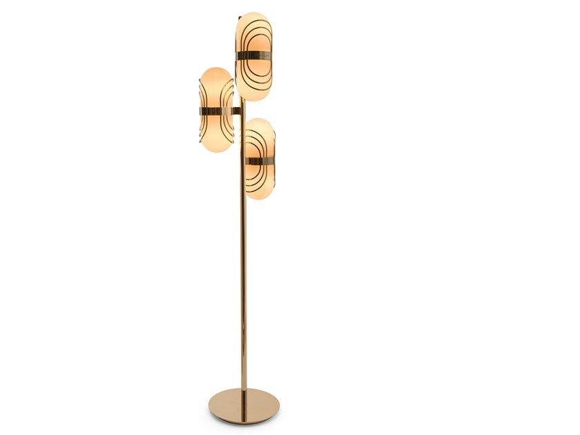 Direct light blown glass floor lamp | Floro by Visionnair