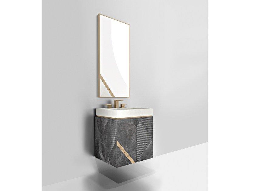 Wall-mounted marble vanity unit with drawers | Harmony by Visionnair