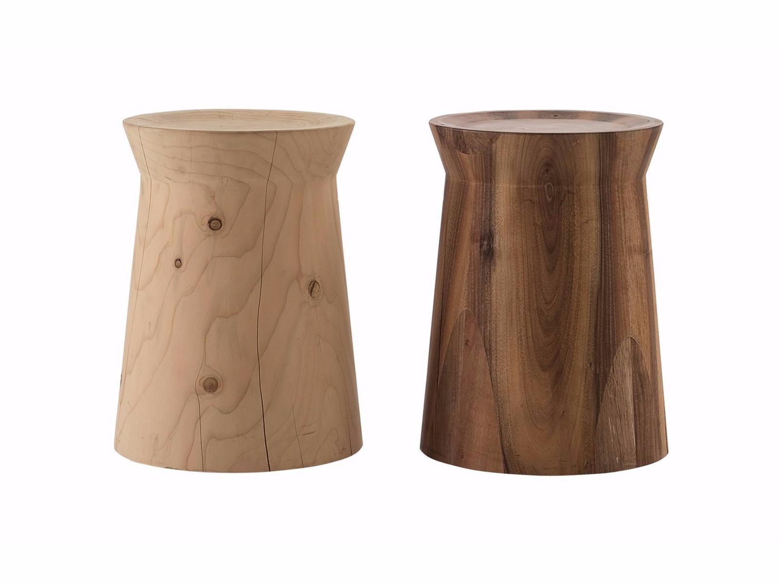 Round solid wood coffee table | Dama by Poliform