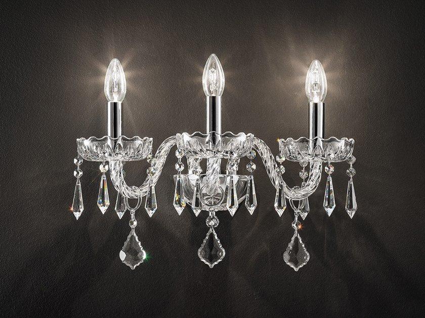 Incandescent glass wall lamp with crystals | Glass Ve 874 A3 / A2 by Masiero