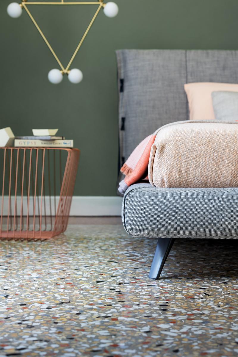 Single bed with upholstered headboard | Cuff by Bonaldo