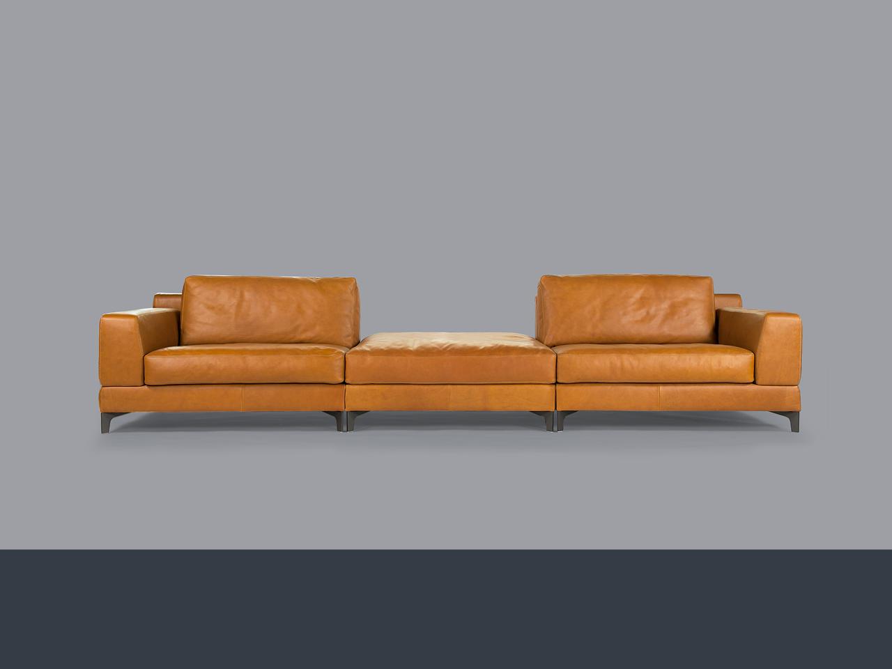 Sectional leather sofa | Ben by Borzalino