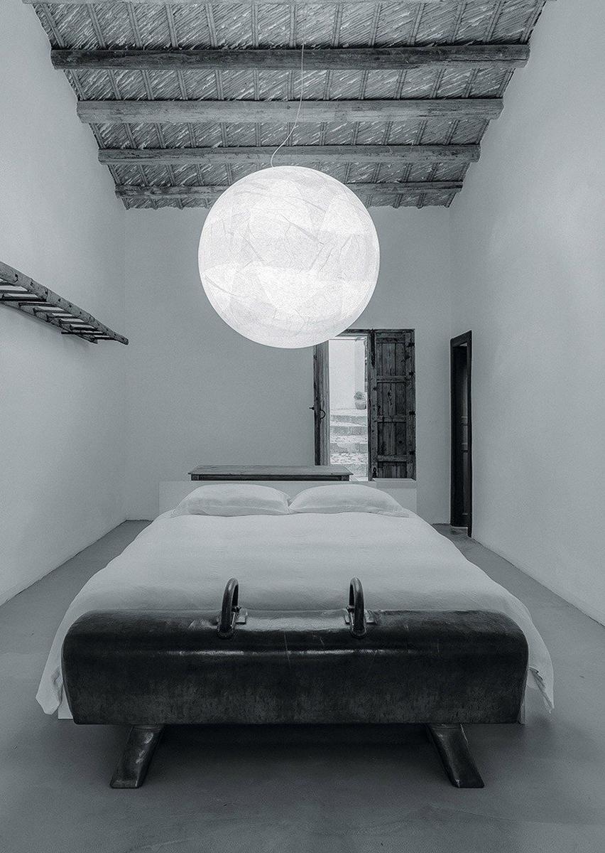 Japanese paper pendant lamp | Moon by Davide Groppi
