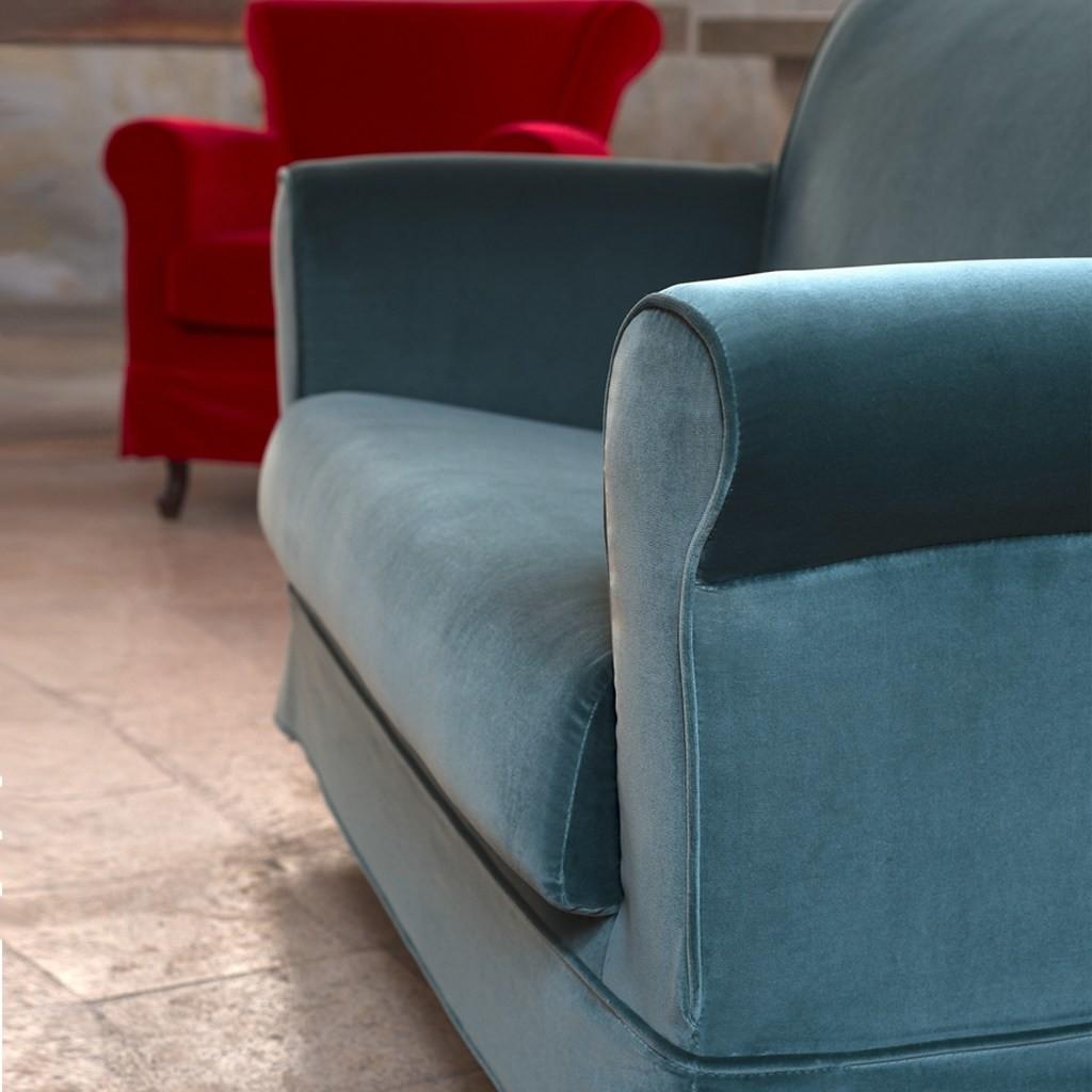 Upholstered fabric armchair with armrests | 70 by Domingo salotti