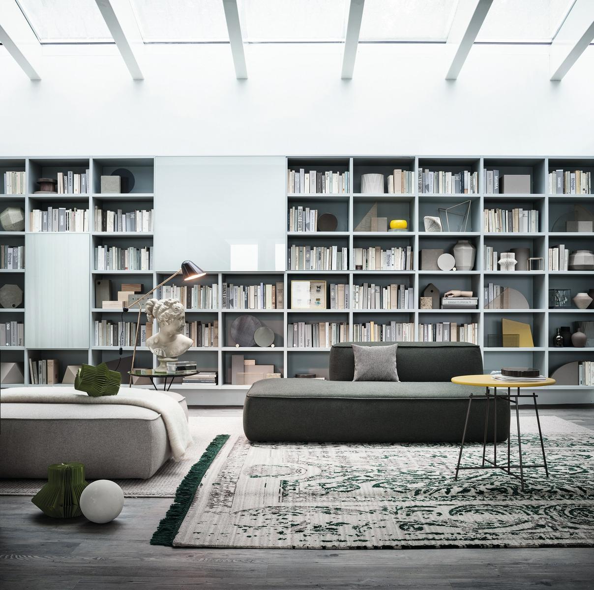 Sectional fabric sofa | Cloud by Lema