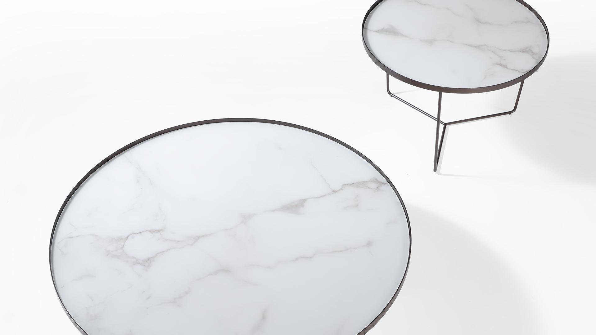 Round glass coffee table | Zeno by Reflex