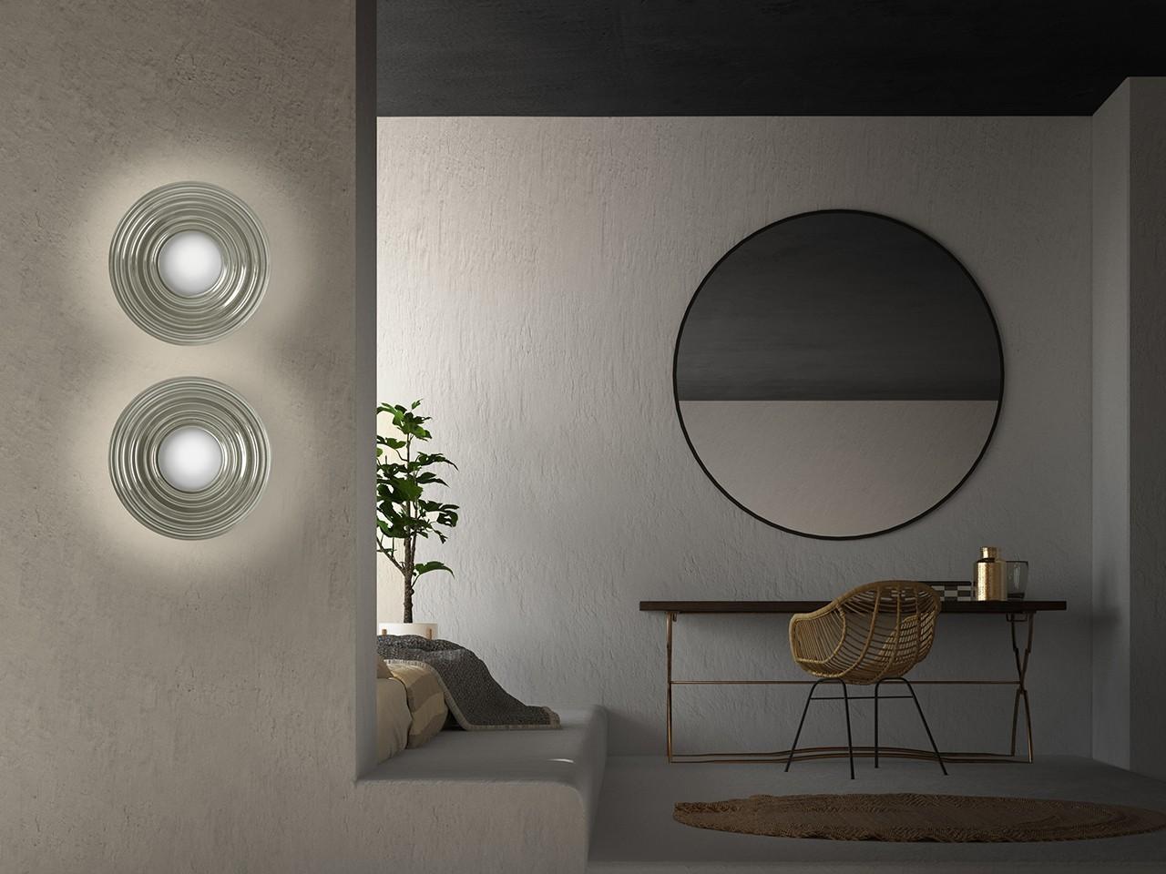 LED blown glass wall lamp | Gravity 4035/ap by Italamp