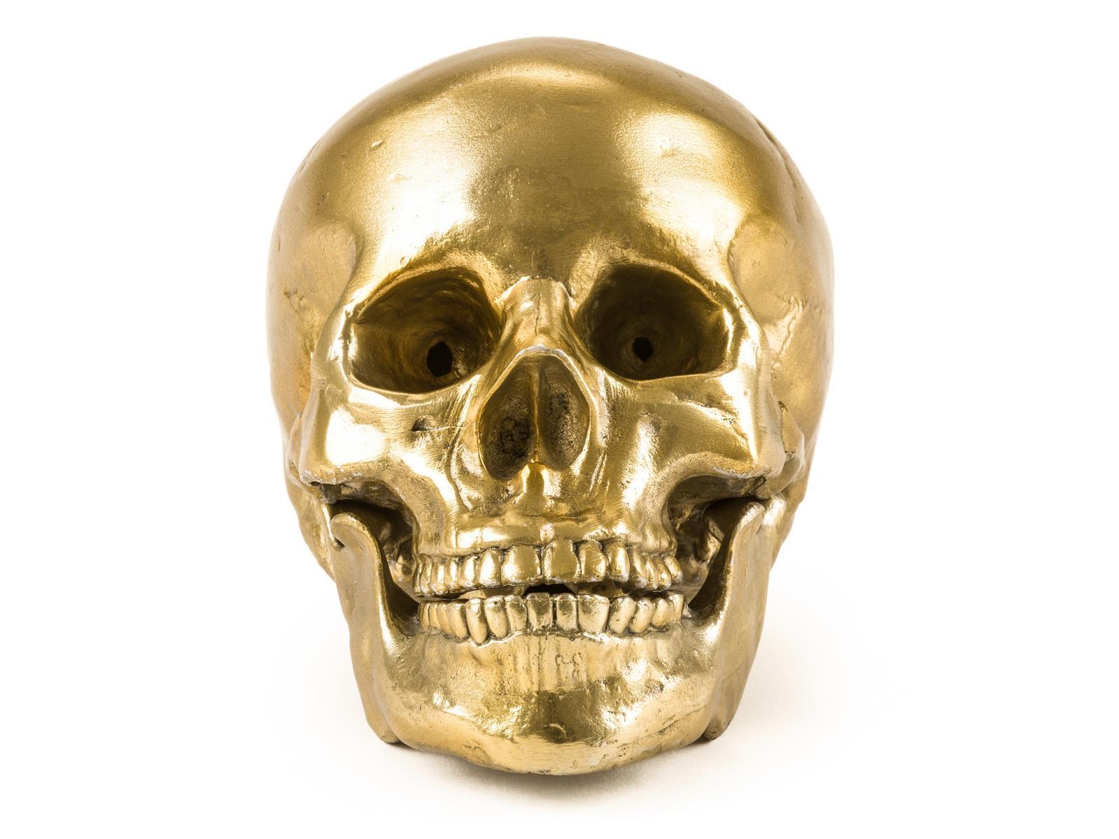 Aluminium decorative object | Human Skull by Seletti