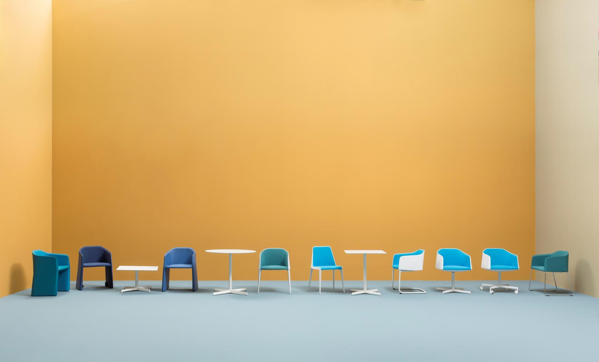 Swivel chair with 4-spoke base with armrests | Laja 886 by Pedrali