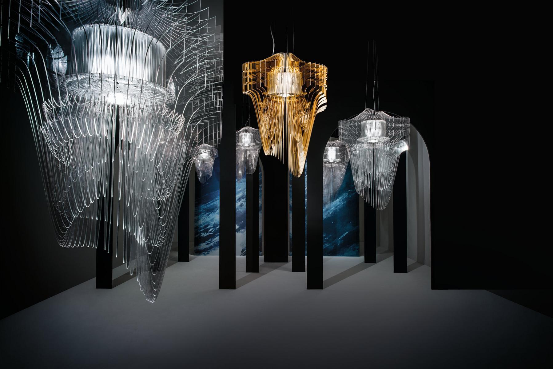 Cristalflex® / Lentiflex® LED pendant lamp | Aria Transparent by Slamp