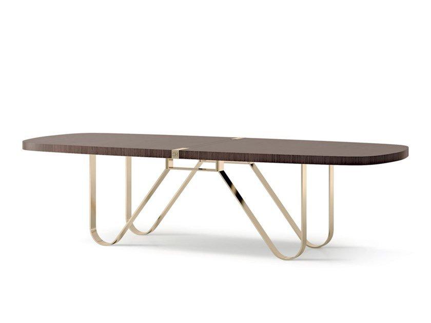 Oval wooden table | 7955 by Carpanese home