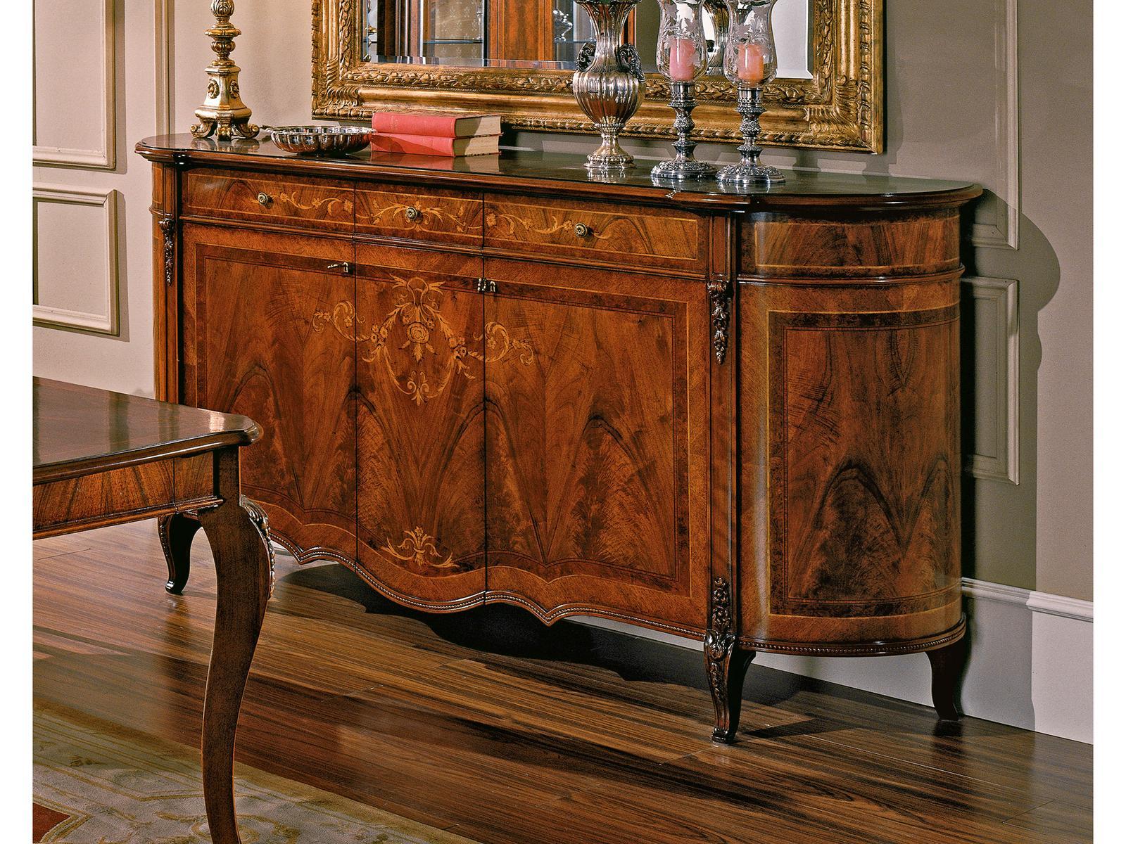 Wood veneer sideboard with doors | Reggenza by Barnini Oseo