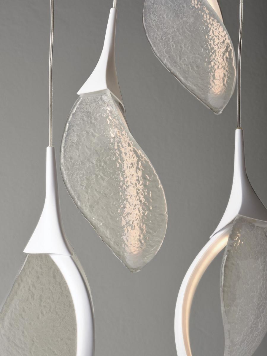 LED glass and polycarbonate pendant lamp | Nia S3 by Leucos