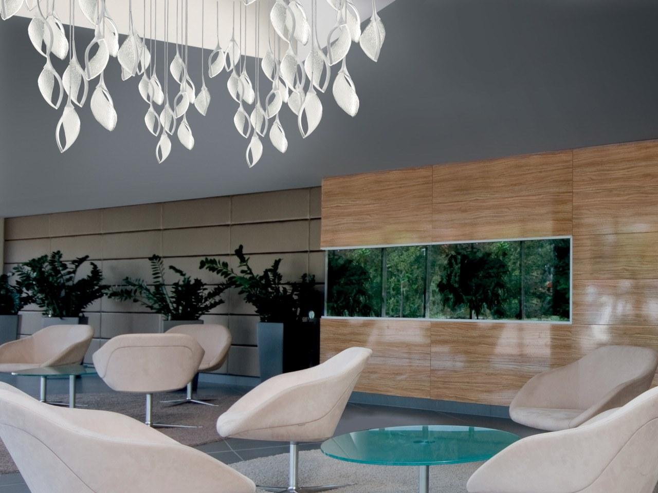 LED glass and polycarbonate pendant lamp | Nia S12 by Leucos