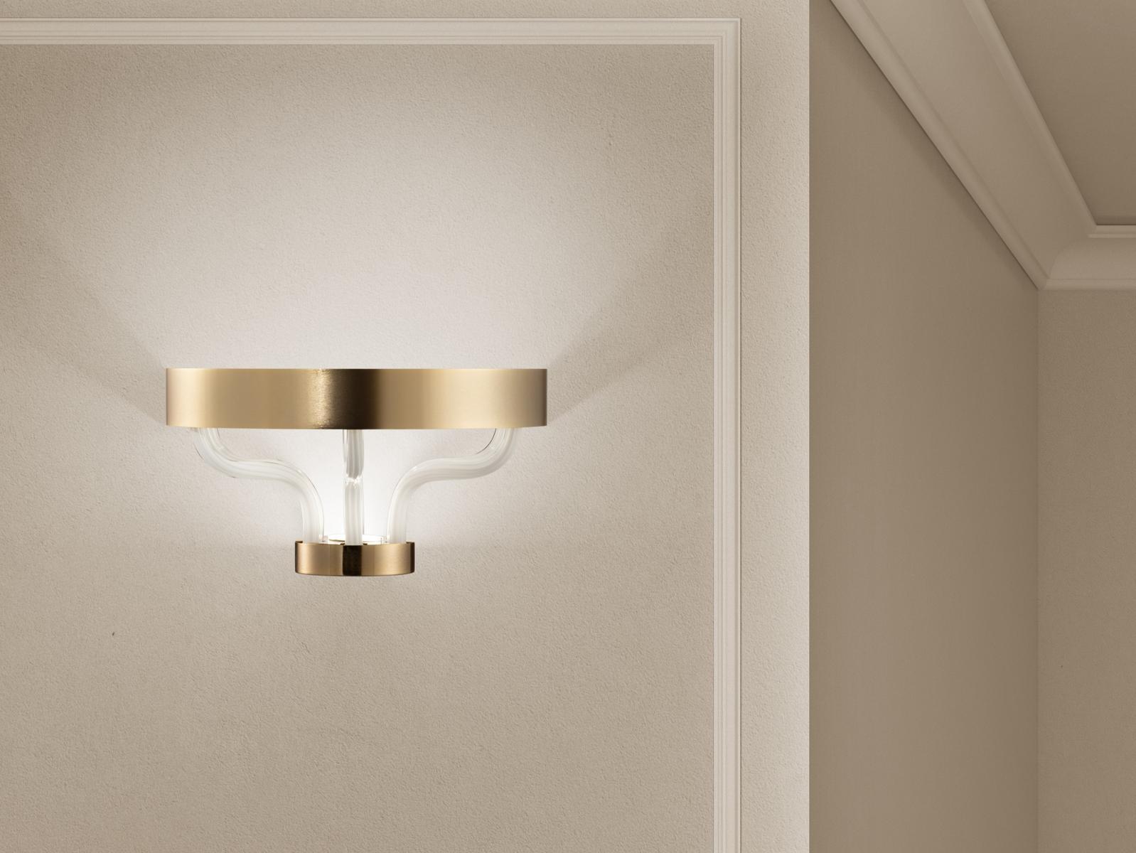 Blown glass wall light | Festa by Sylcom