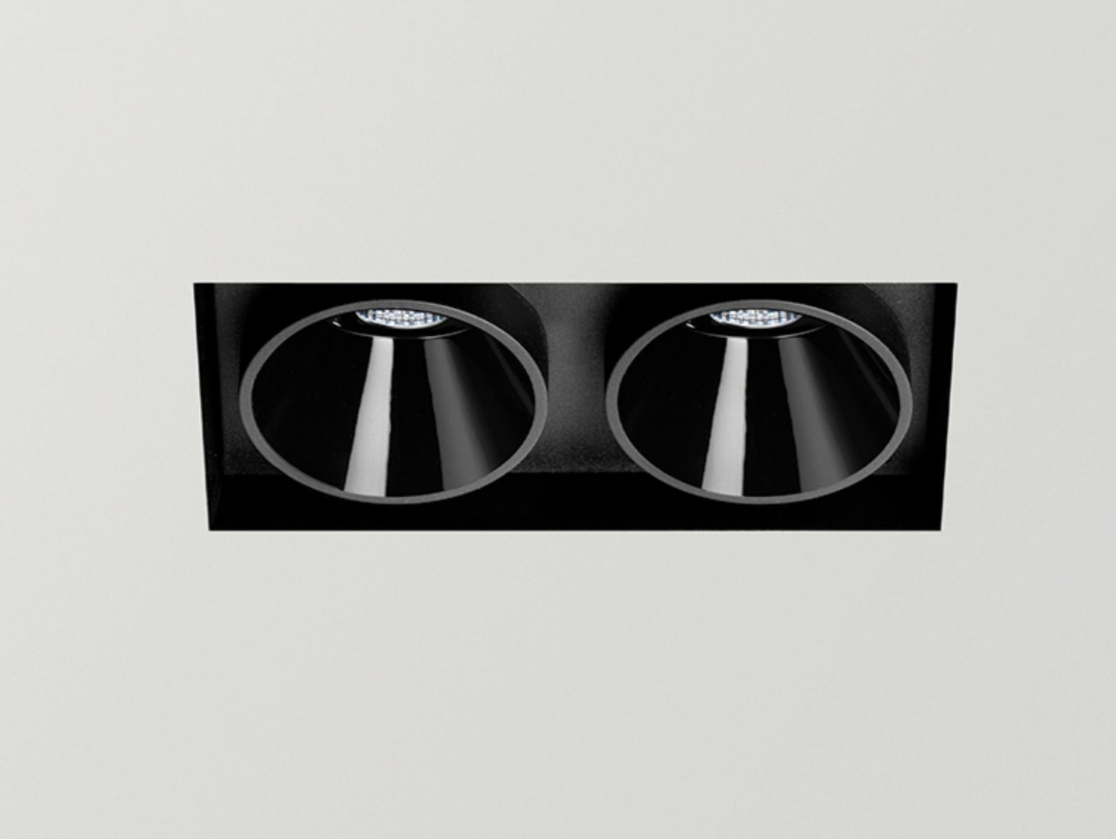 LED recessed multiple aluminium spotlight | Black Foster Trimless 2 by Arkoslight