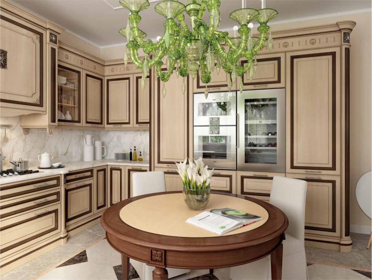 Wood kitchen with handles FM bottega d'Arte Firenze