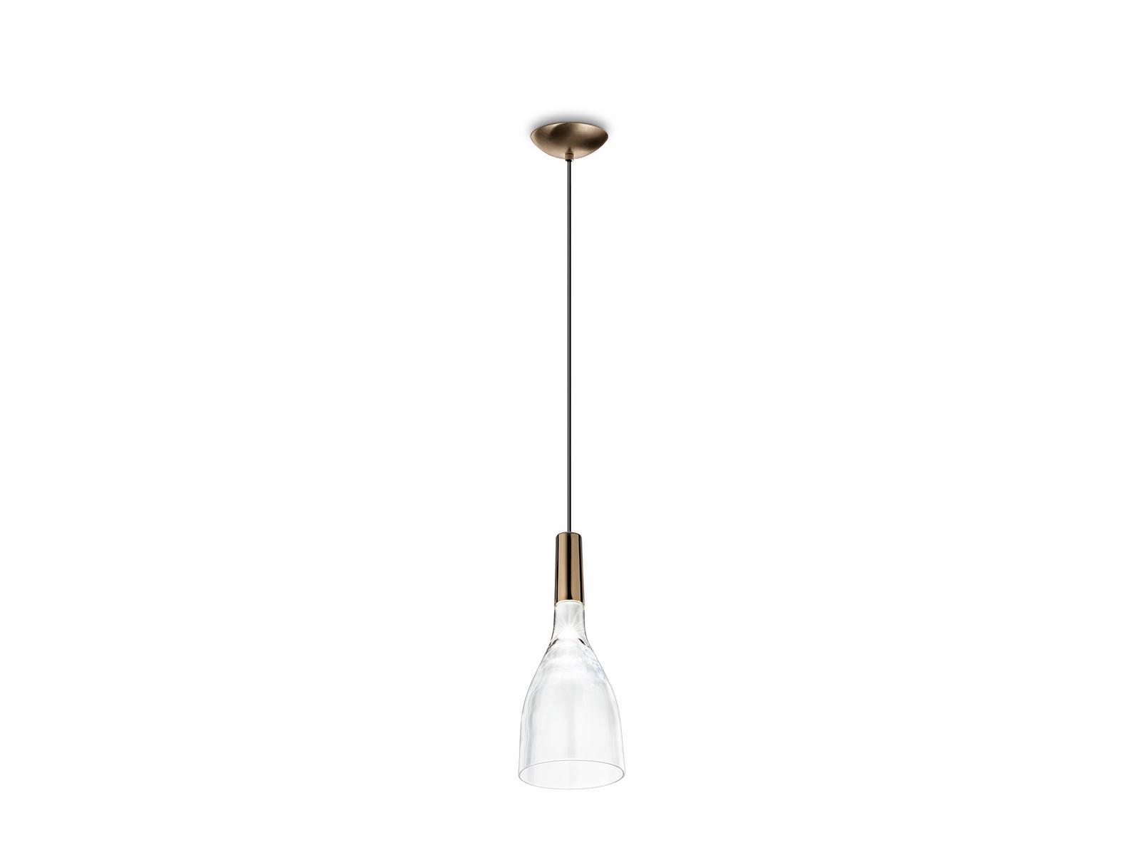 LED direct light glass pendant lamp | Scintilla by Vistosi