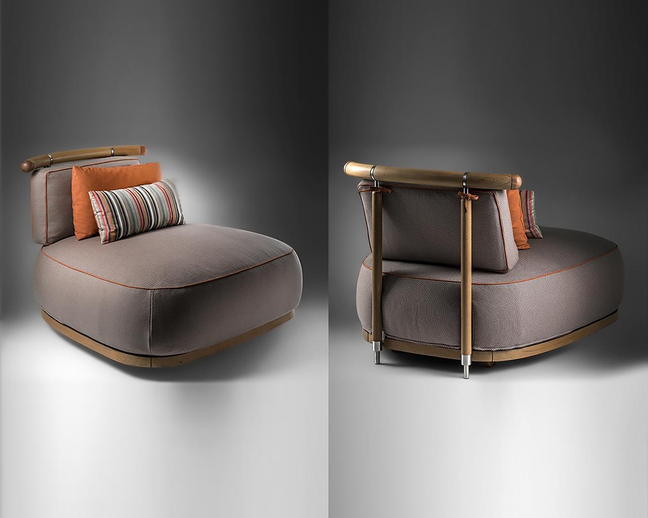 Curved fabric sofa | Coriandolo by Annibale Colombo