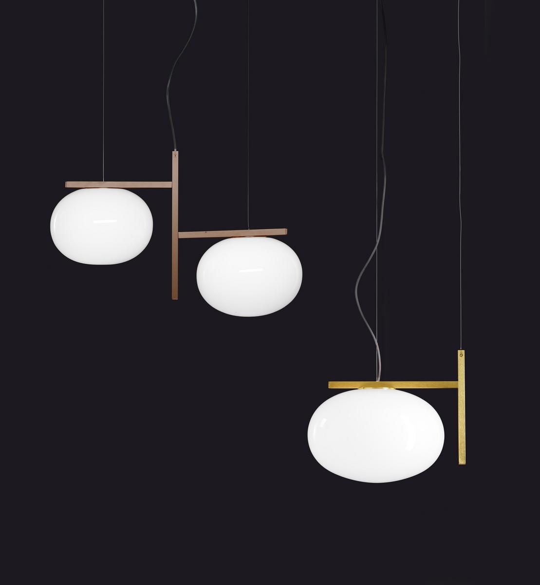 Direct light opal glass pendant lamp | Alba 466 by Oluce