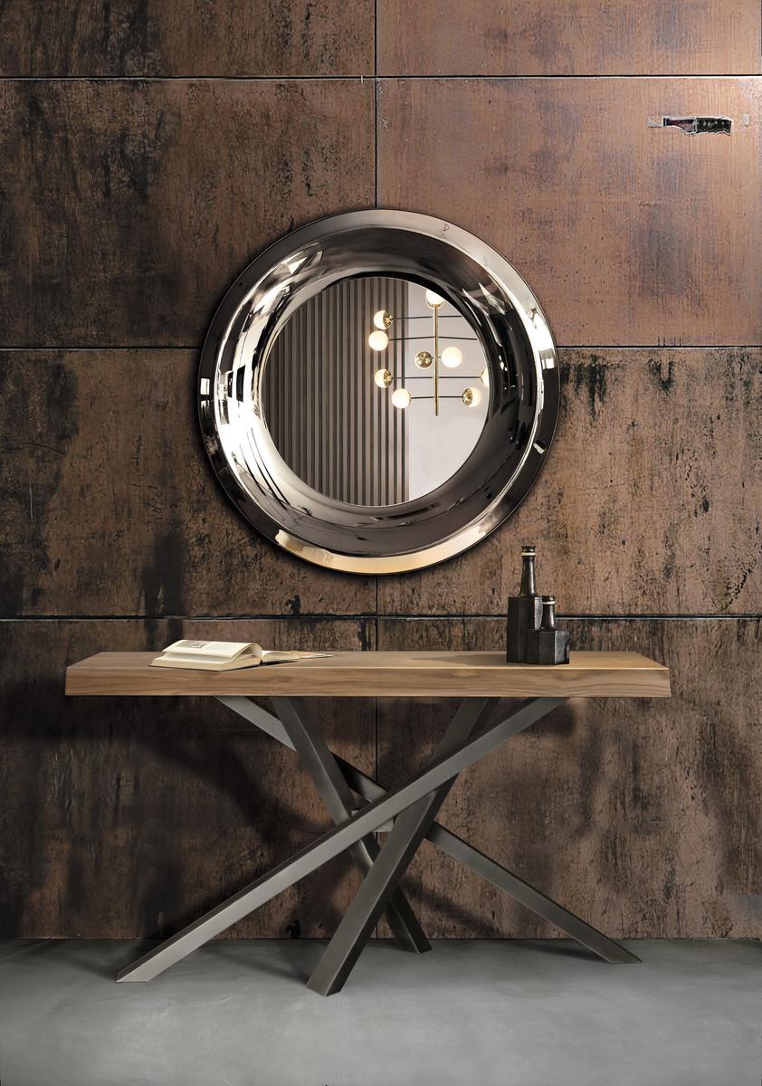 Wall-mounted framed oval mirror | Aqua by Riflessi