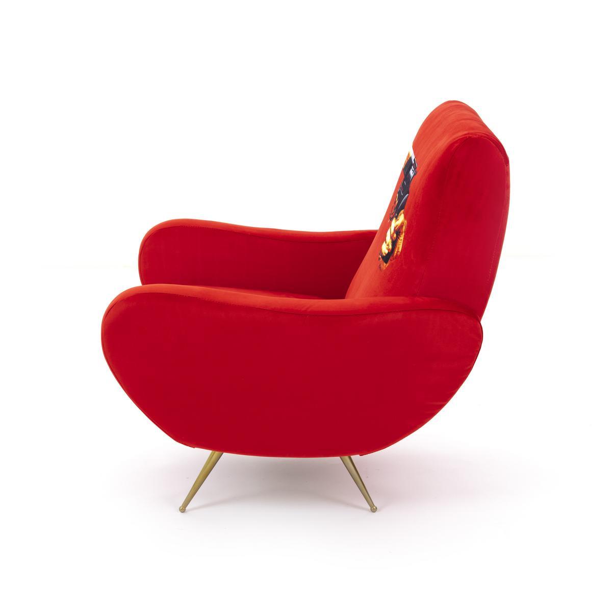 Fabric armchair with armrests | Revolver by Seletti