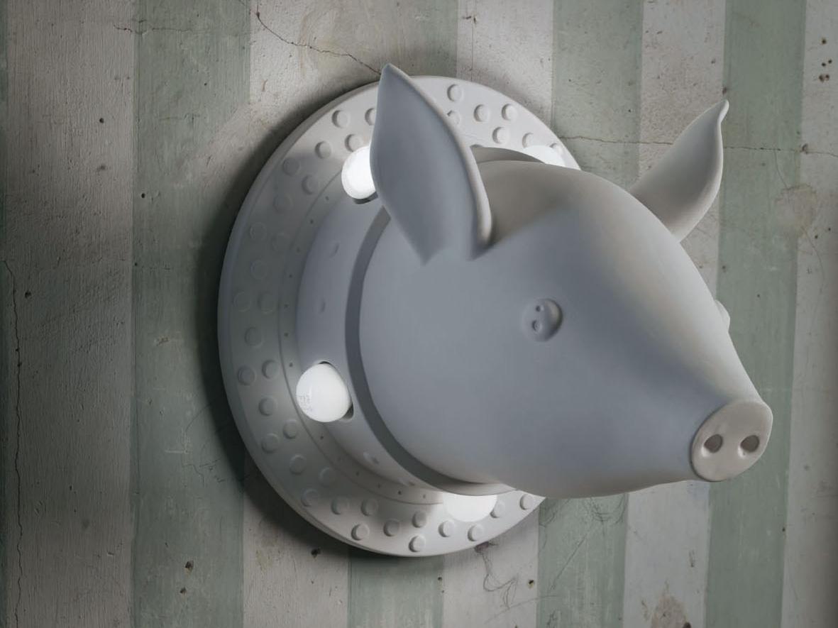 Ceramic wall lamp | Porcamiseria by Karman