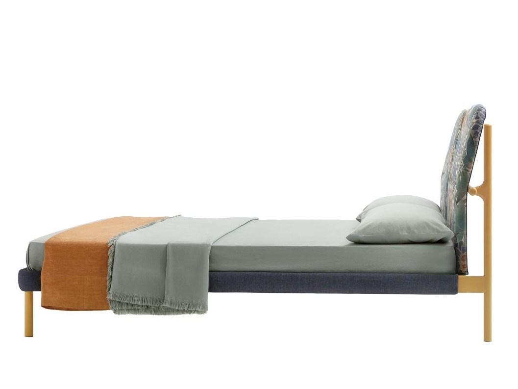 Contemporary style fabric double bed with upholstered headboard | Florin by Zanotta