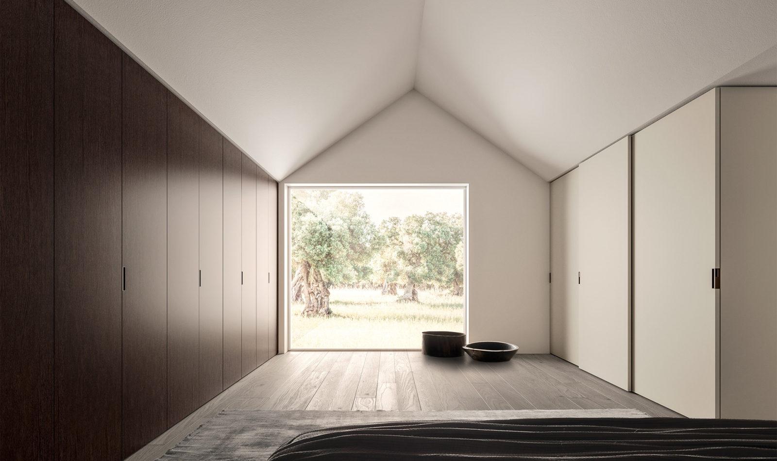 Modular veneer wardrobe with coplanar doors | Simple by ALF Dafre