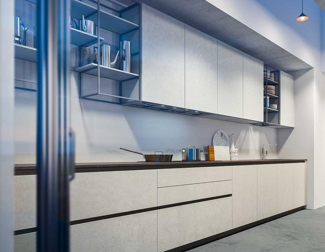 Fenix kitchen without handles ALF Valdesign Logica L0