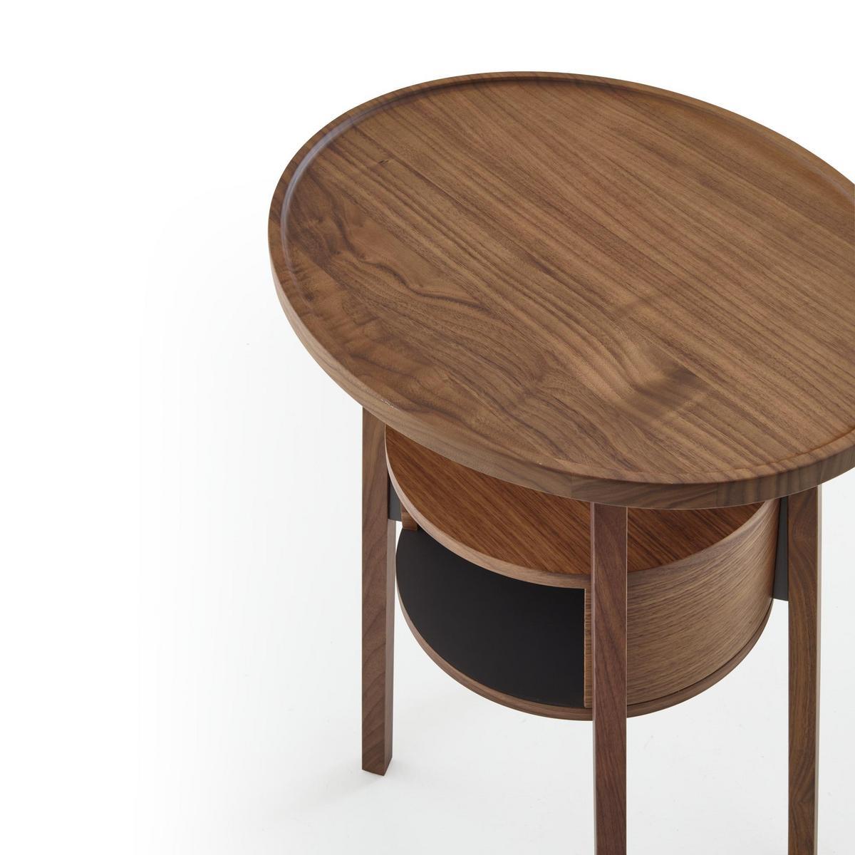 Round solid wood bedside table with drawers | Episode by Ligne Roset