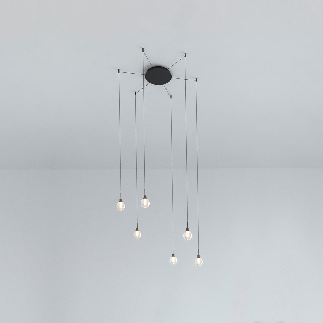 LED adjustable glass pendant lamp | Alaska Big Fancy Shape by Arkoslight