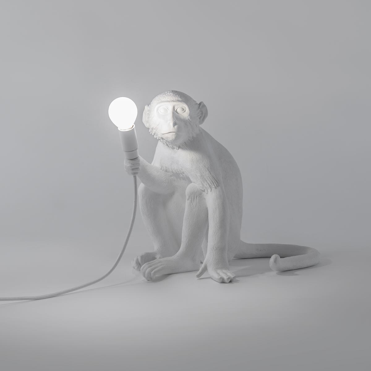 LED resin table lamp | The Monkey Lamp Sitting by Seletti