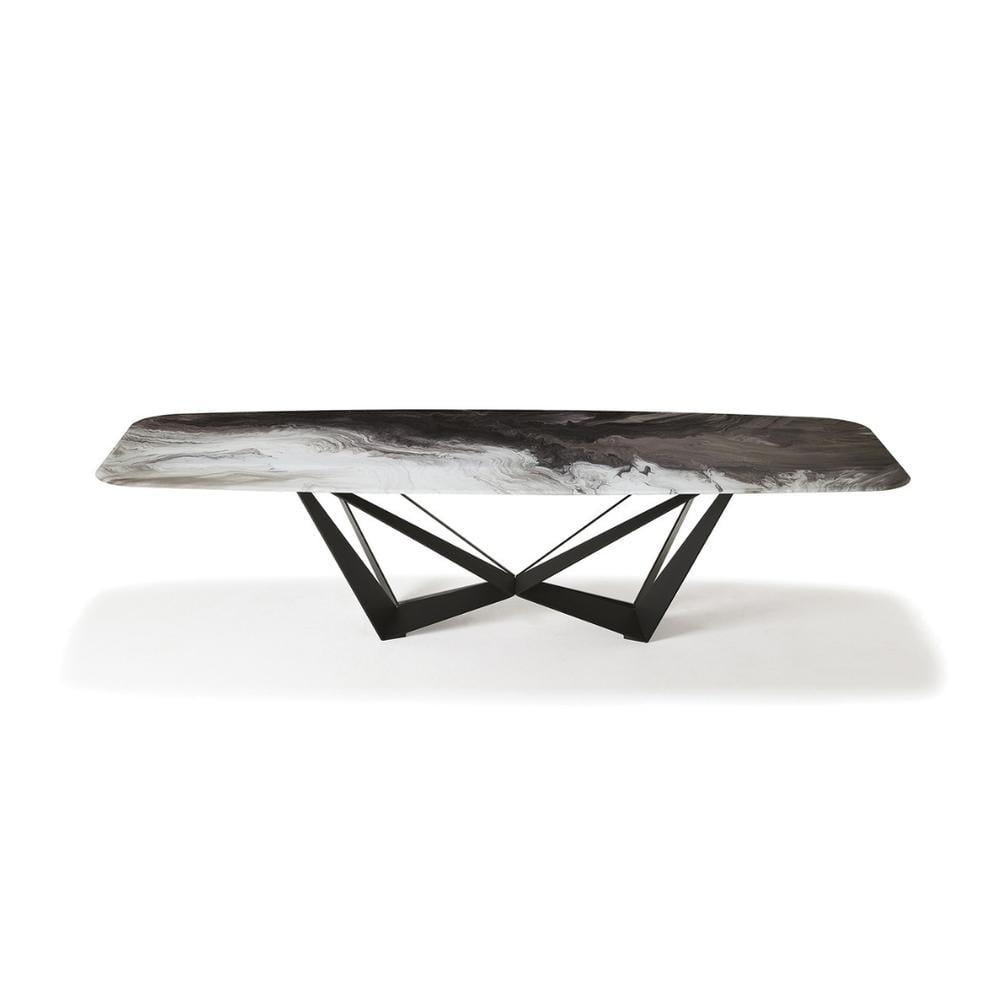 Rectangular ceramic table | Skorpio Crystalart by Cattelan Italia