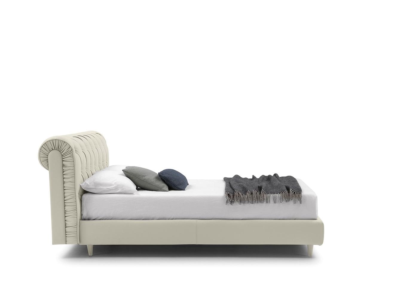 Double bed with tufted headboard | Exige by Bolzan letti