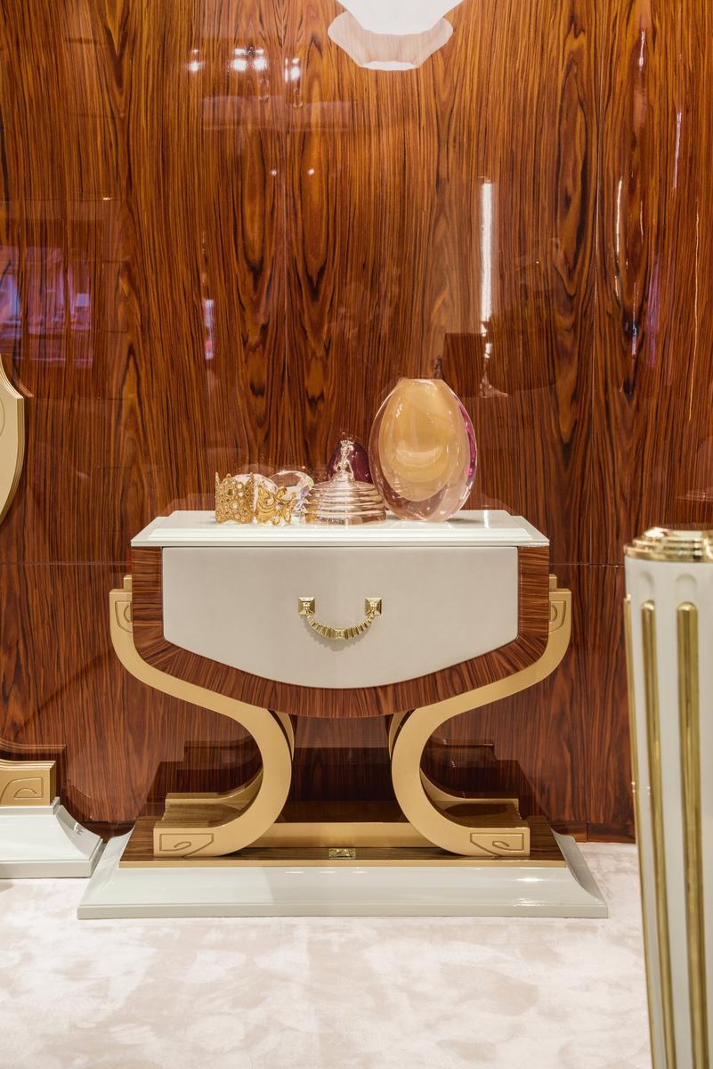 Bedside table in solid wood and rosewood with drawer | Hermes by Bruno Zampa